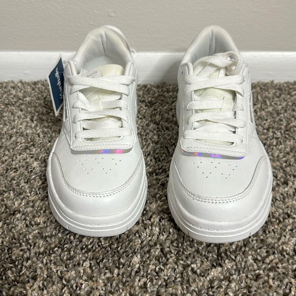 Reebok sneakers in white and iridescent